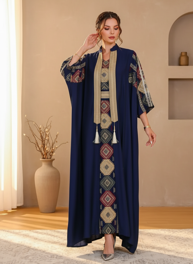 Navy Blue with Gold Daraa