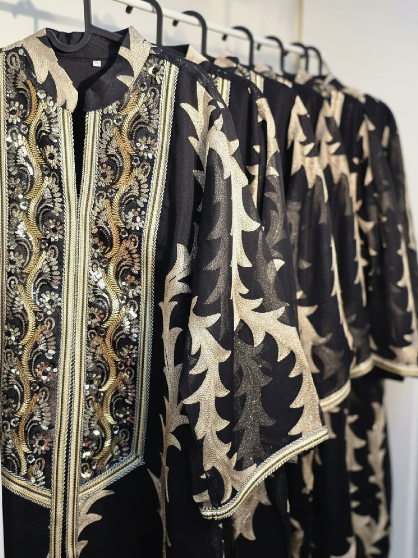 Black with Gold Embroidery