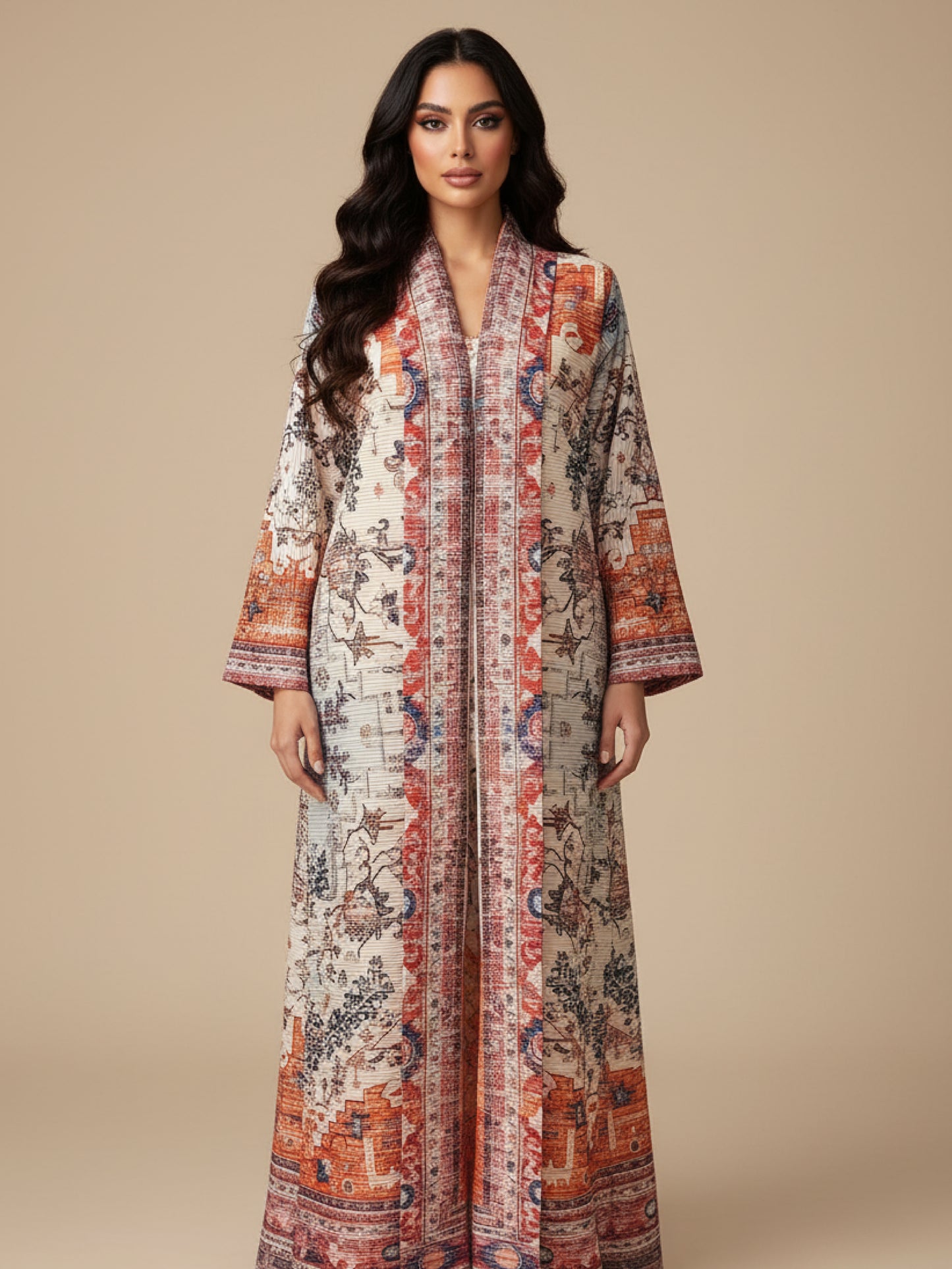 Multi-Color Printed Abaya